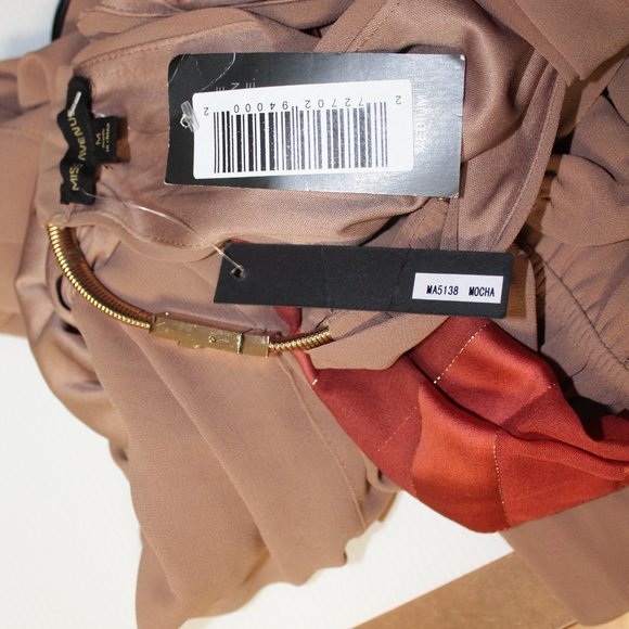 Miss Avenue Mocha V Neck Jumpsuit Medium NWT - Picture 7 of 13